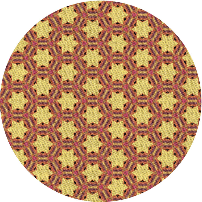 Square Patterned Red Rug, pat2432brn