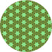 Square Patterned Green Rug, pat2432grn