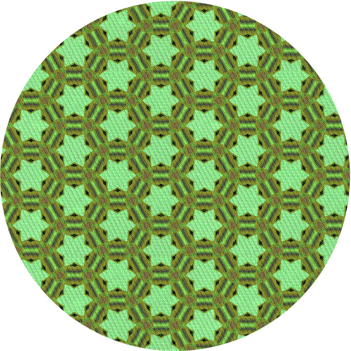Square Machine Washable Transitional Green Rug in a Living Room, wshpat2432grn