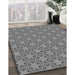 Machine Washable Transitional Ash Gray Rug in a Family Room, wshpat2432gry