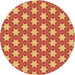 Square Patterned Orange Rug, pat2432org
