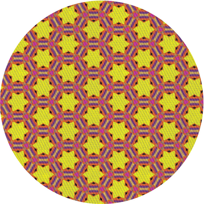 Sideview of Patterned Bright Maroon Red Novelty Rug, pat2432