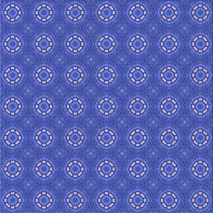 Round Patterned Light Slate Blue Rug, pat2433blu