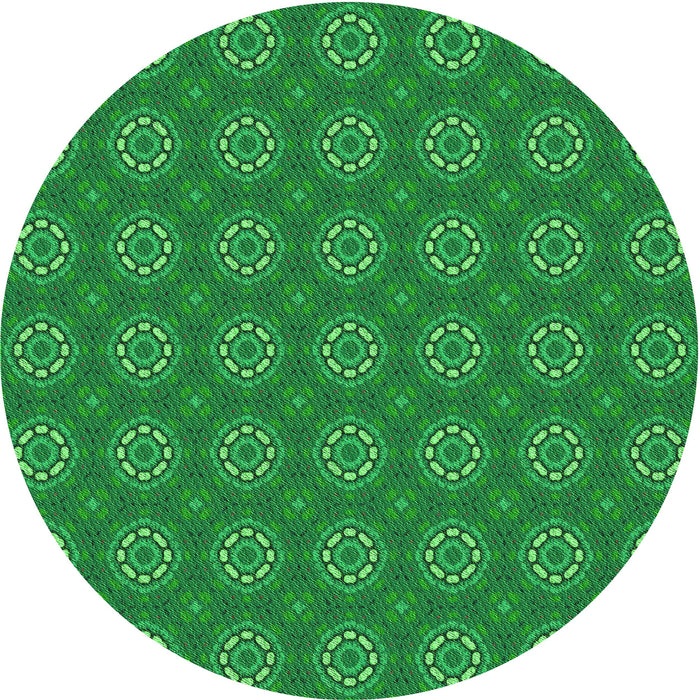 Square Machine Washable Transitional Green Rug in a Living Room, wshpat2433grn