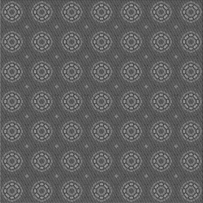 Round Patterned Gray Rug, pat2433gry