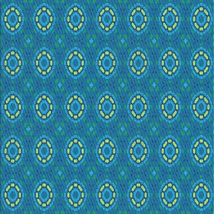 Patterned Dark Turquoise Green Rug, pat2433lblu