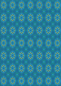 Machine Washable Transitional Dark Turquoise Green Rug, wshpat2433lblu