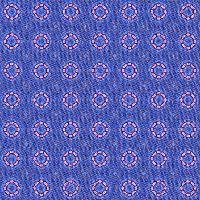 Round Patterned Light Slate Blue Rug, pat2433pur