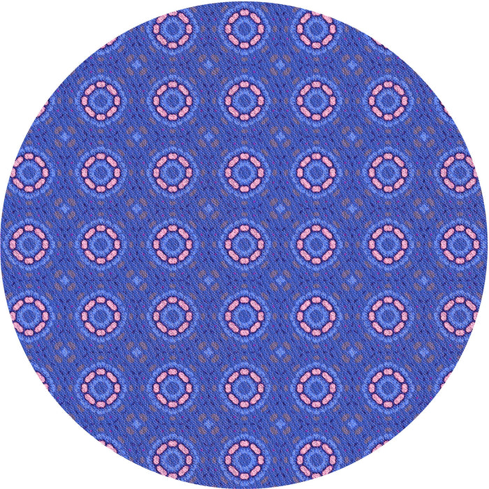 Square Patterned Light Slate Blue Rug, pat2433pur