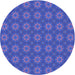 Square Patterned Light Slate Blue Rug, pat2433pur