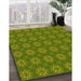 Machine Washable Transitional Pistachio Green Rug in a Family Room, wshpat2433yw