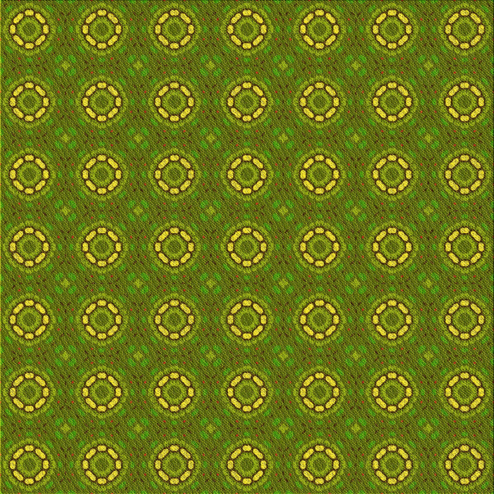 Round Patterned Pistachio Green Rug, pat2433yw