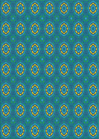 Machine Washable Transitional Teal Green Rug, wshpat2433