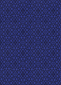 Machine Washable Transitional Blue Orchid Blue Rug, wshpat2434blu