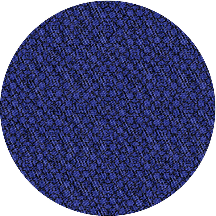 Square Patterned Blue Orchid Blue Rug, pat2434blu