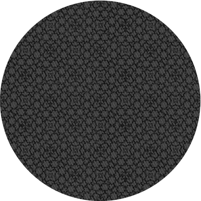 Square Patterned Midnight Gray Rug, pat2434gry
