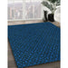 Machine Washable Transitional Blue Rug in a Family Room, wshpat2434lblu