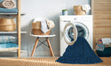 Machine Washable Transitional Blue Rug in a Washing Machine, wshpat2434lblu