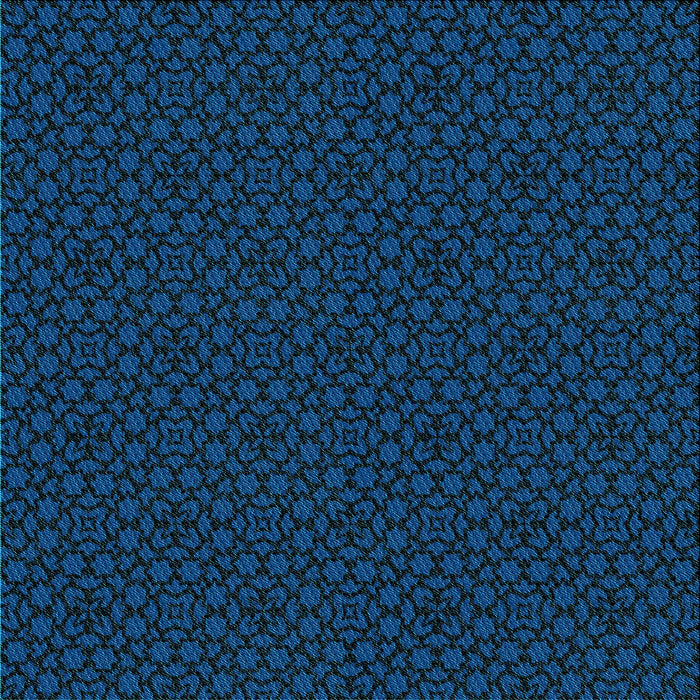 Round Patterned Blue Rug, pat2434lblu