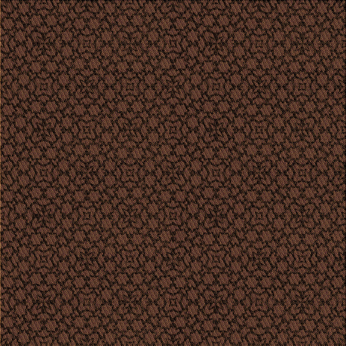 Round Patterned Saddle Brown Rug, pat2434org