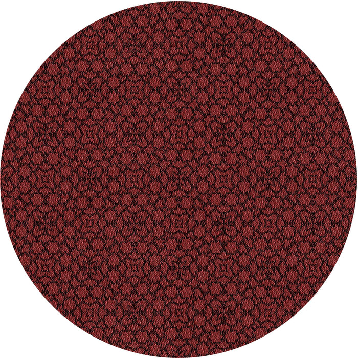 Square Patterned Red Rug, pat2434rd