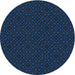 Sideview of Patterned Blue Novelty Rug, pat2434