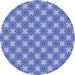 Square Patterned Denim Blue Rug, pat2435blu