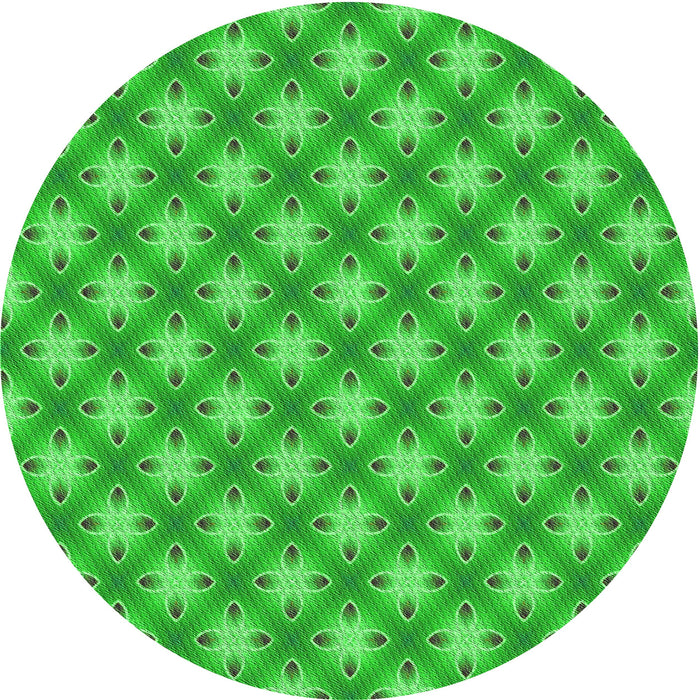 Square Patterned Neon Green Rug, pat2435grn