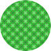 Square Patterned Neon Green Rug, pat2435grn