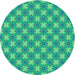 Square Patterned Spring Green Rug, pat2435lblu