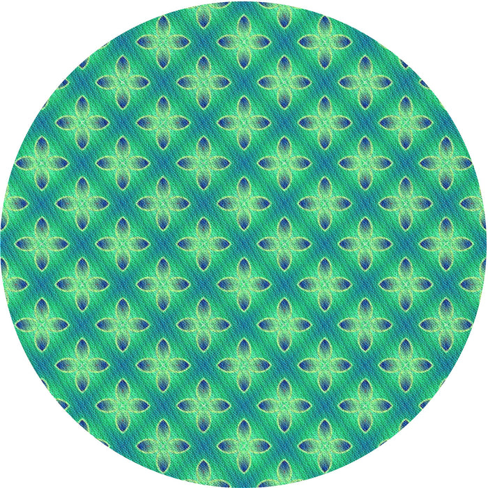 Square Machine Washable Transitional Spring Green Rug in a Living Room, wshpat2435lblu