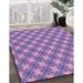 Patterned Purple Violet Purple Rug in Family Room, pat2435pur