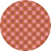 Square Patterned Coral Orange Rug, pat2435rd