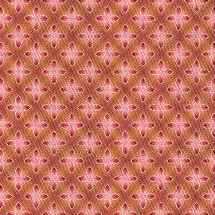 Round Patterned Coral Orange Rug, pat2435rd