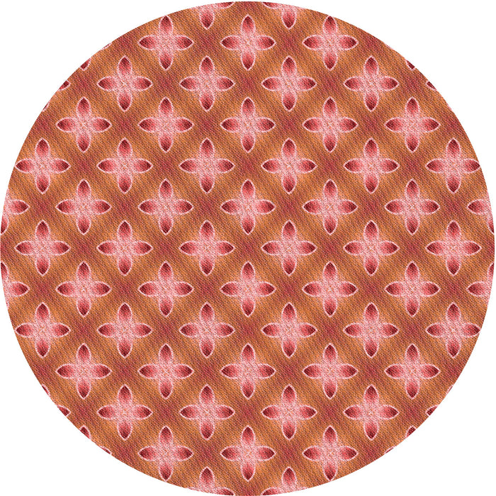 Square Machine Washable Transitional Coral Orange Rug in a Living Room, wshpat2435rd