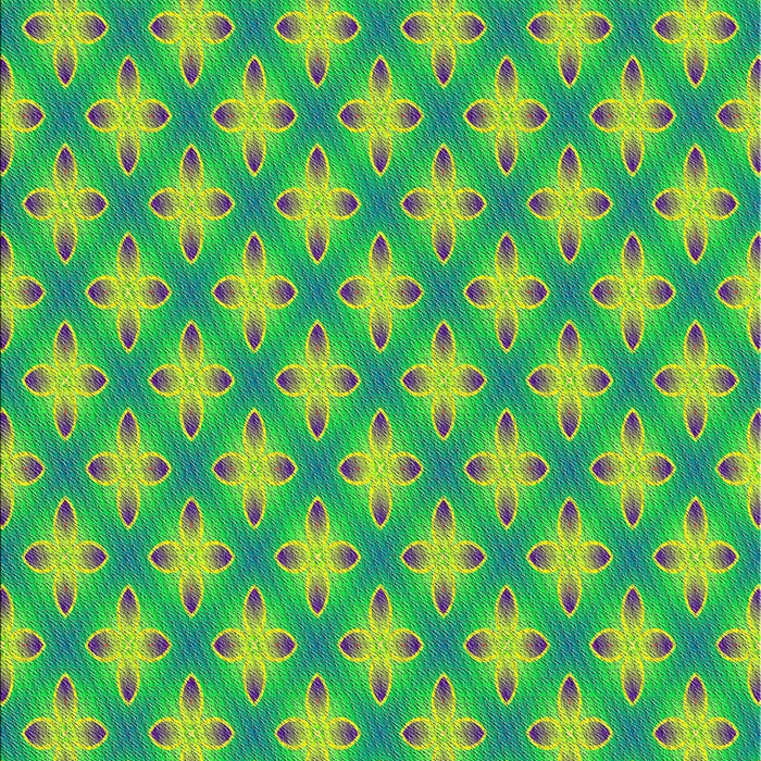 Patterned Emerald Green Novelty Rug, pat2435