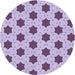 Square Patterned Mauve Purple Rug, pat2436blu