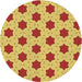 Square Patterned Red Rug, pat2436brn