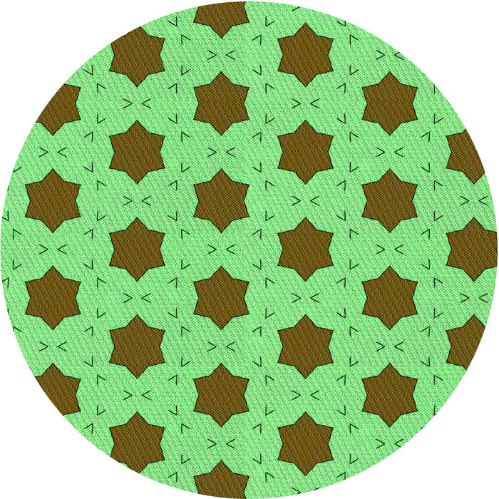 Square Patterned Neon Green Rug, pat2436grn