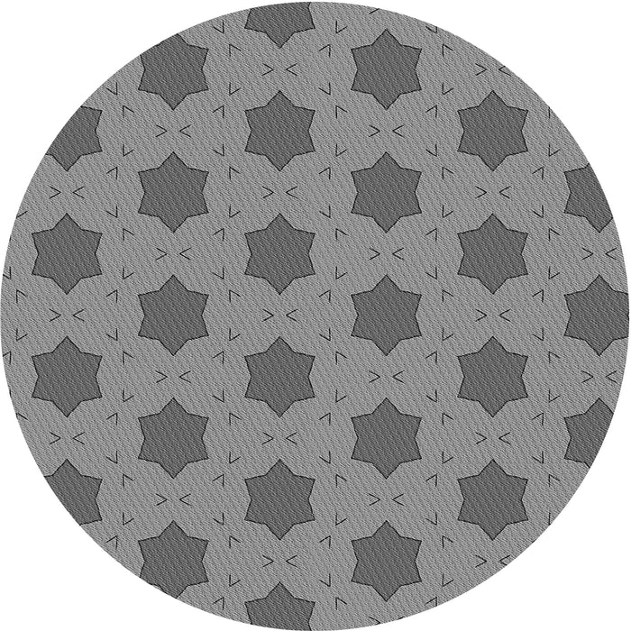 Square Patterned Ash Gray Rug, pat2436gry