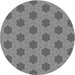 Square Patterned Ash Gray Rug, pat2436gry