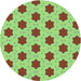 Square Patterned Yellow Green Rug, pat2436lblu