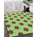 Machine Washable Transitional Yellow Green Rug in a Family Room, wshpat2436lblu