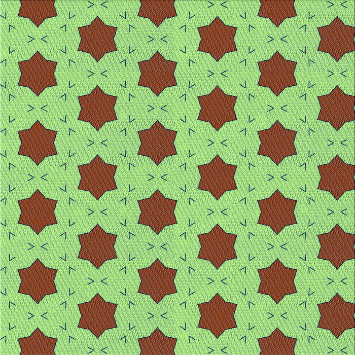 Round Patterned Yellow Green Rug, pat2436lblu