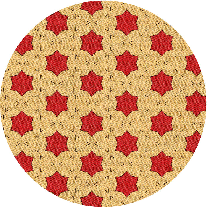 Square Patterned Bright Gold Yellow Rug, pat2436org