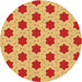 Square Patterned Bright Gold Yellow Rug, pat2436org