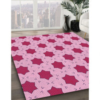 Patterned Pink Rug, pat2436pur