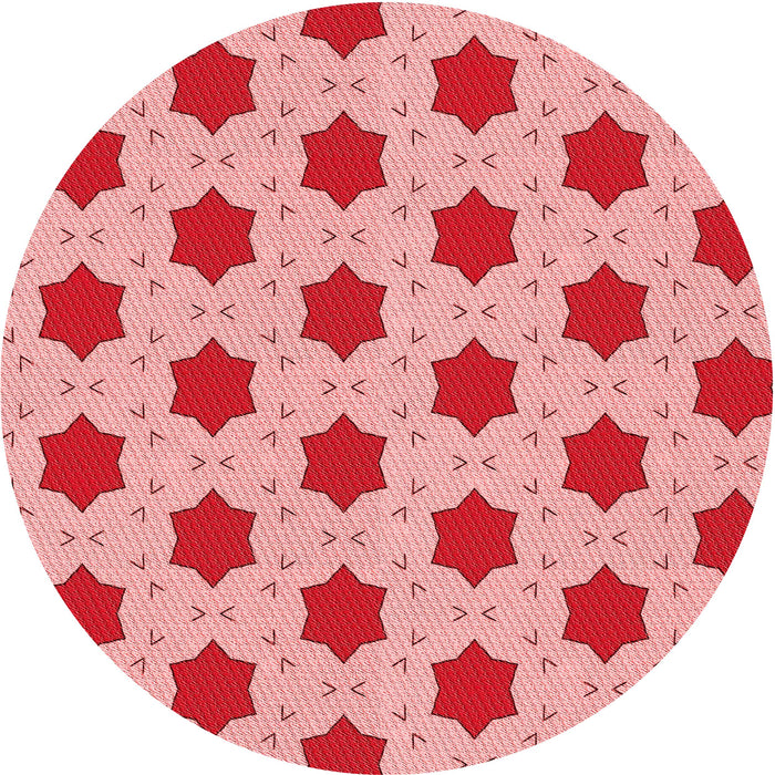 Square Patterned Pastel Pink Rug, pat2436rd