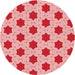 Square Patterned Pastel Pink Rug, pat2436rd