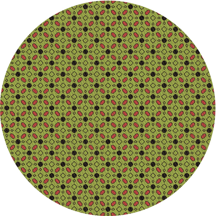 Square Machine Washable Transitional Pistachio Green Rug in a Living Room, wshpat2437brn